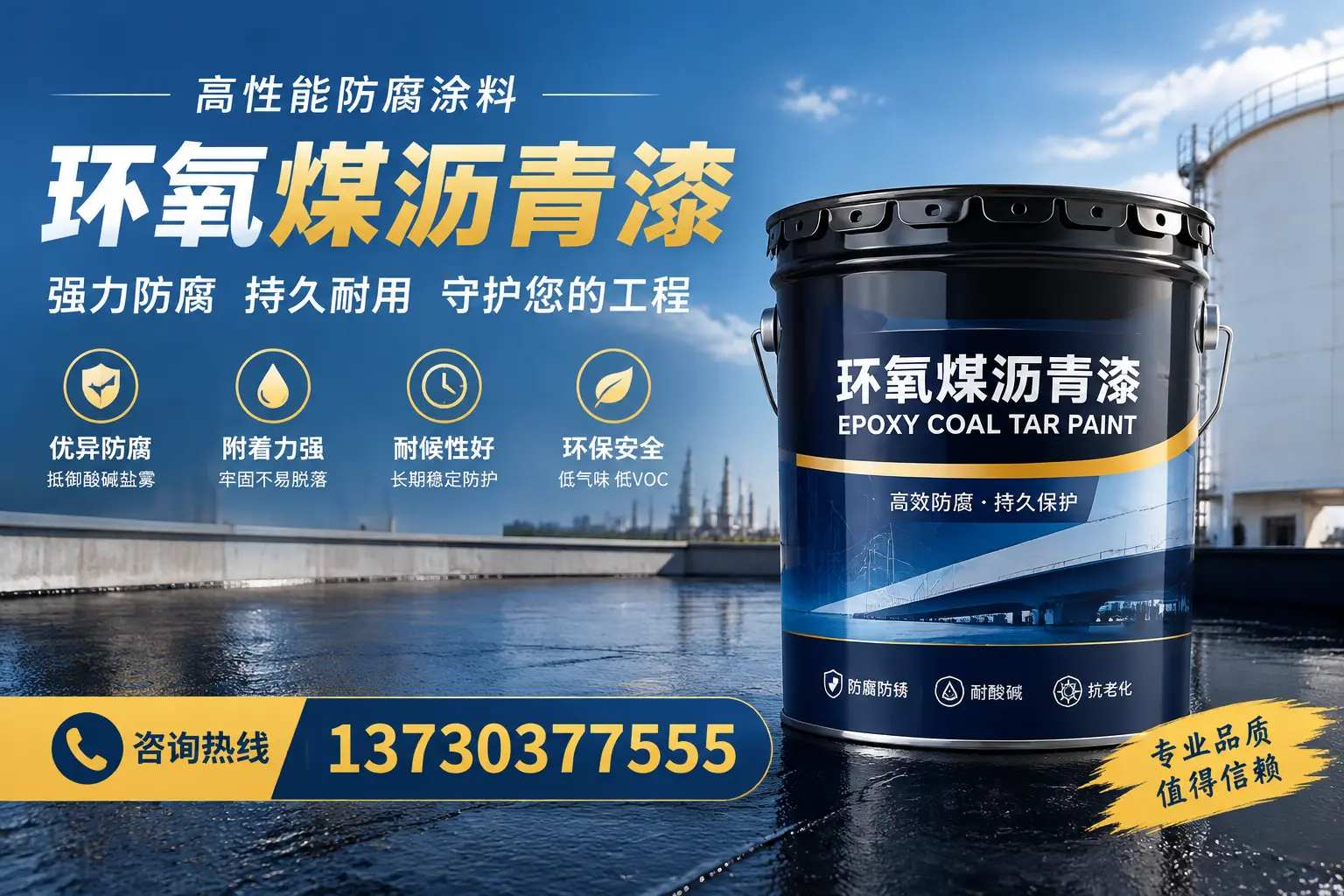环氧煤沥青漆的耐久性分析，适合海南的使用场景